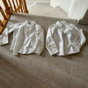 Land’s end girls white button up shirts long sleeve uniform size 7